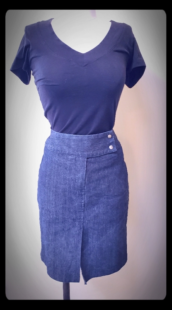 Lux jean pencil skirt
